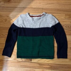 Tommy Bahama Boys Crewneck Sweater - Gray, Black, and Green - Size Medium (7/8)